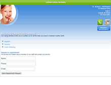 Tablet Screenshot of carmelfamilydentistry.com